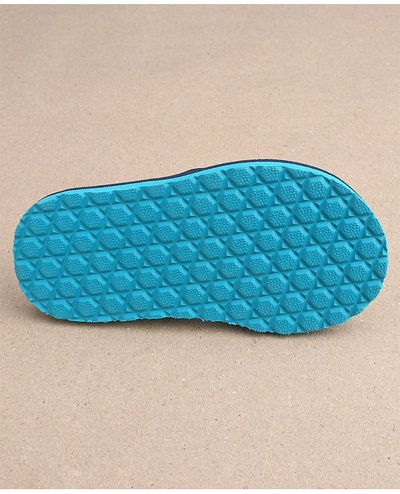Cute Walk by Babyhug Flip Flops Stripes and Star Fish Print - Blue