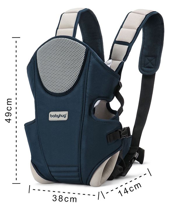 Babyhug  First Blossom 3-in-1 Baby Carrier: Ergonomic with breathable mesh, Padded straps, Cushioned leg openings, and versatile carrying positions for ultimate baby comfort and Parent convenience-Blue