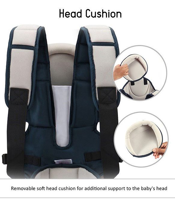 Babyhug  First Blossom 3-in-1 Baby Carrier: Ergonomic with breathable mesh, Padded straps, Cushioned leg openings, and versatile carrying positions for ultimate baby comfort and Parent convenience-Blue