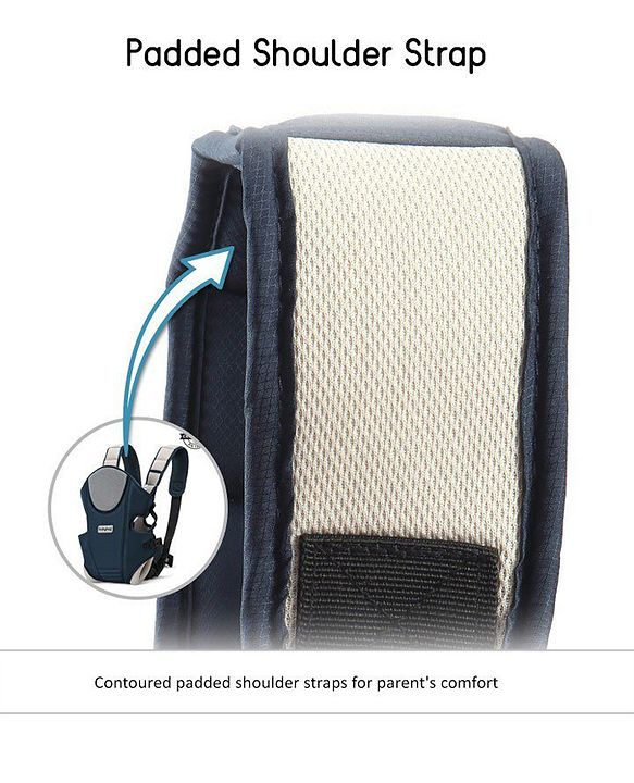 Babyhug  First Blossom 3-in-1 Baby Carrier: Ergonomic with breathable mesh, Padded straps, Cushioned leg openings, and versatile carrying positions for ultimate baby comfort and Parent convenience-Blue