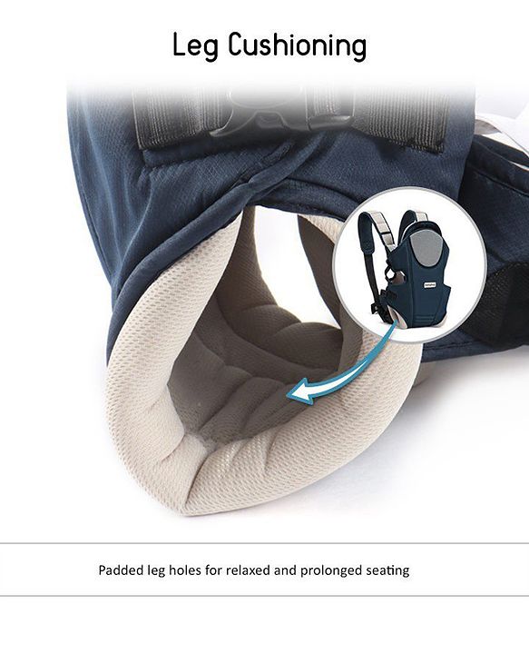 Babyhug  First Blossom 3-in-1 Baby Carrier: Ergonomic with breathable mesh, Padded straps, Cushioned leg openings, and versatile carrying positions for ultimate baby comfort and Parent convenience-Blue