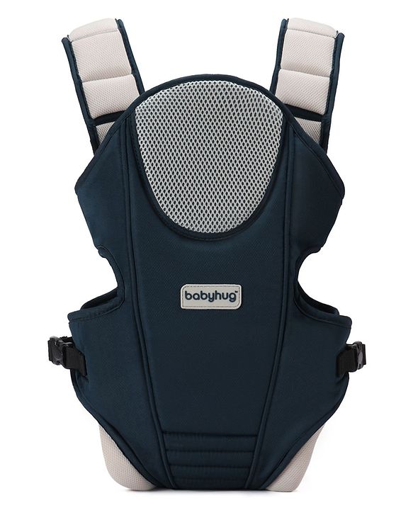 Babyhug  First Blossom 3-in-1 Baby Carrier: Ergonomic with breathable mesh, Padded straps, Cushioned leg openings, and versatile carrying positions for ultimate baby comfort and Parent convenience-Blue