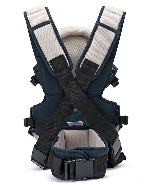 Babyhug  First Blossom 3-in-1 Baby Carrier: Ergonomic with breathable mesh, Padded straps, Cushioned leg openings, and versatile carrying positions for ultimate baby comfort and Parent convenience-Blue