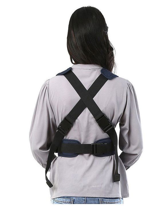 Babyhug  First Blossom 3-in-1 Baby Carrier: Ergonomic with breathable mesh, Padded straps, Cushioned leg openings, and versatile carrying positions for ultimate baby comfort and Parent convenience-Blue