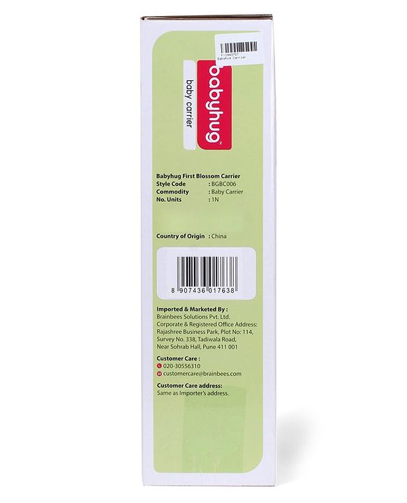 Babyhug  First Blossom 3-in-1 Baby Carrier: Ergonomic with breathable mesh, Padded straps, Cushioned leg openings, and versatile carrying positions for ultimate baby comfort and Parent convenience-Blue