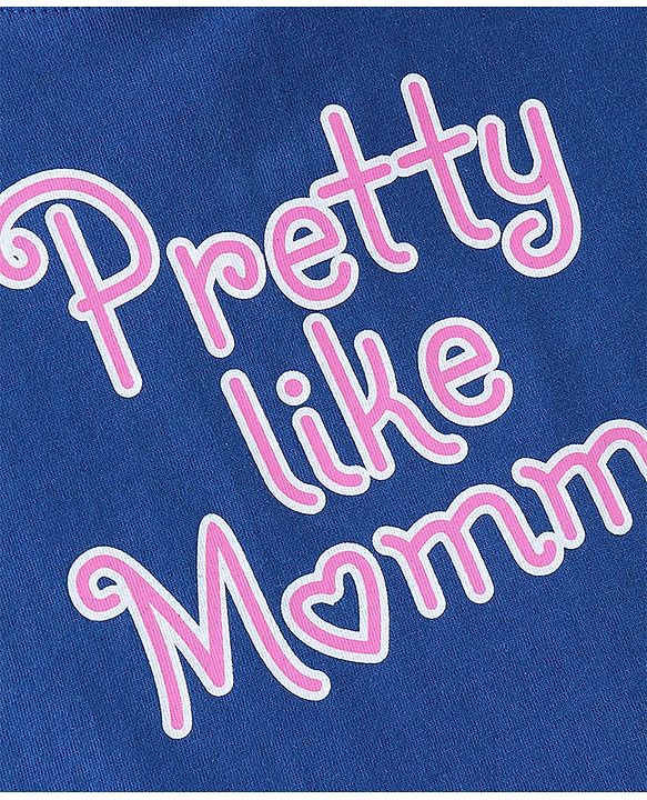 Babyhug 100% Cotton Knit Full Sleeves Top With Text Graphics - Navy Blue