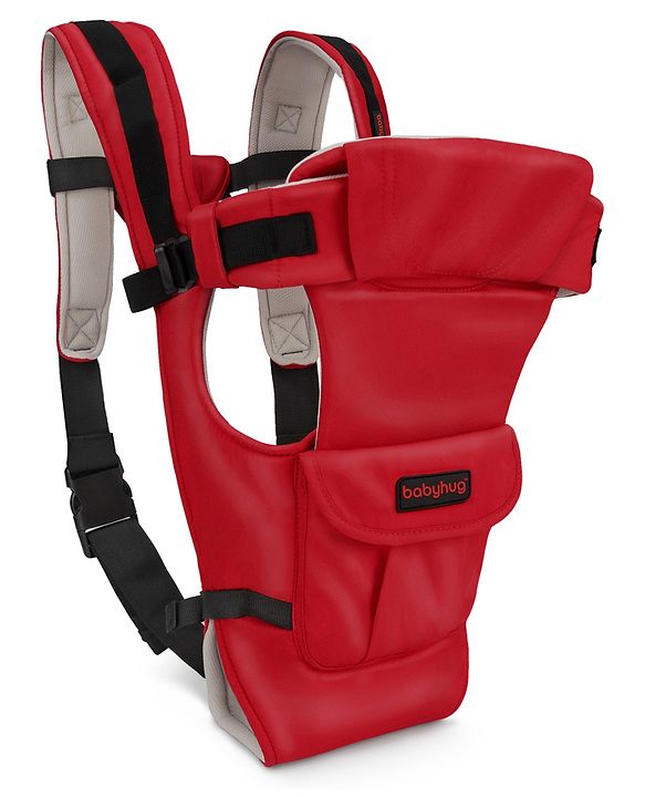 Babyhug Joy Bundle 4-in-1 Premium Baby Carrier : Lightweight, Breathable, Ergonomic design, 4 carrying positions, Head and neck support, Storage pocket, and Adjustable straps for babies up to 12 kg-Red