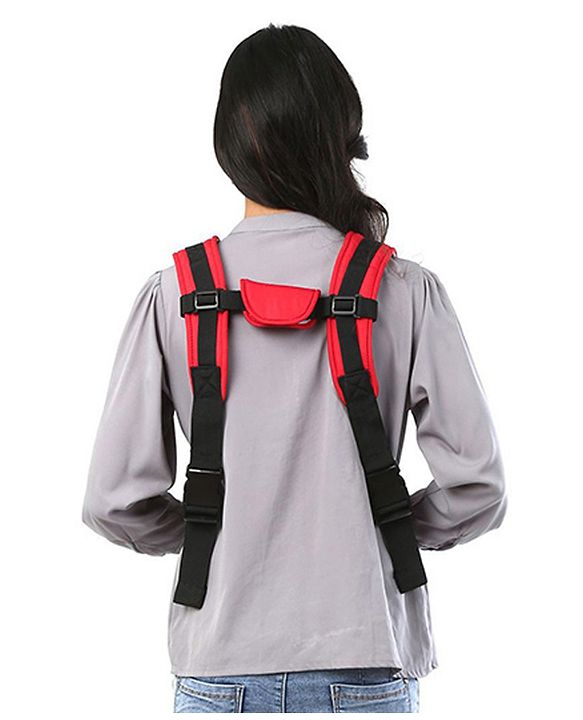 Babyhug Joy Bundle 4-in-1 Premium Baby Carrier : Lightweight, Breathable, Ergonomic design, 4 carrying positions, Head and neck support, Storage pocket, and Adjustable straps for babies up to 12 kg-Red
