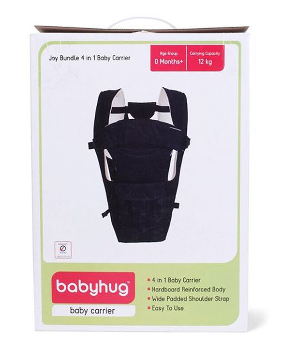 Babyhug Joy Bundle 4-in-1 Premium Baby Carrier : Lightweight, Breathable, Ergonomic design, 4 carrying positions, Head and neck support, Storage pocket, and Adjustable straps for babies up to 12 kg-Red