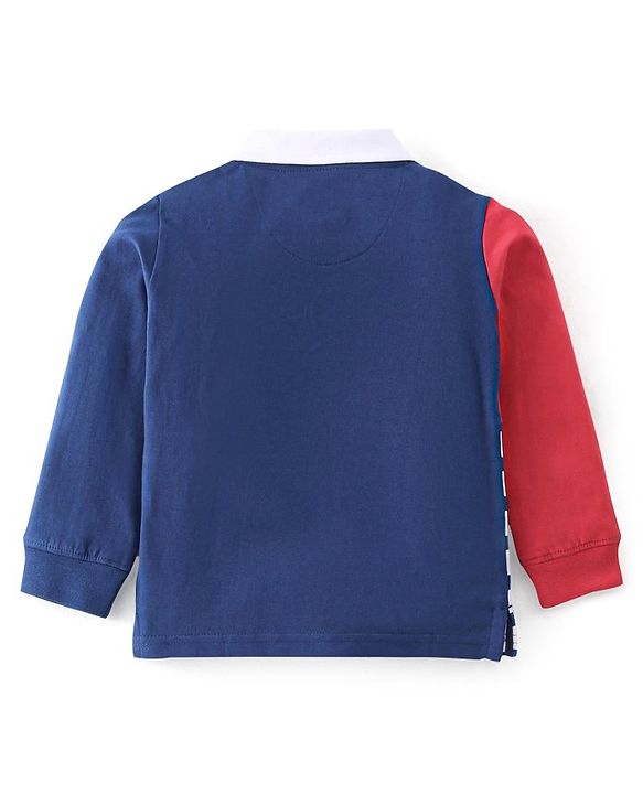 Babyhug 100% Cotton Knit Full Sleeves Collared T-Shirt with Graphics - Multicolour