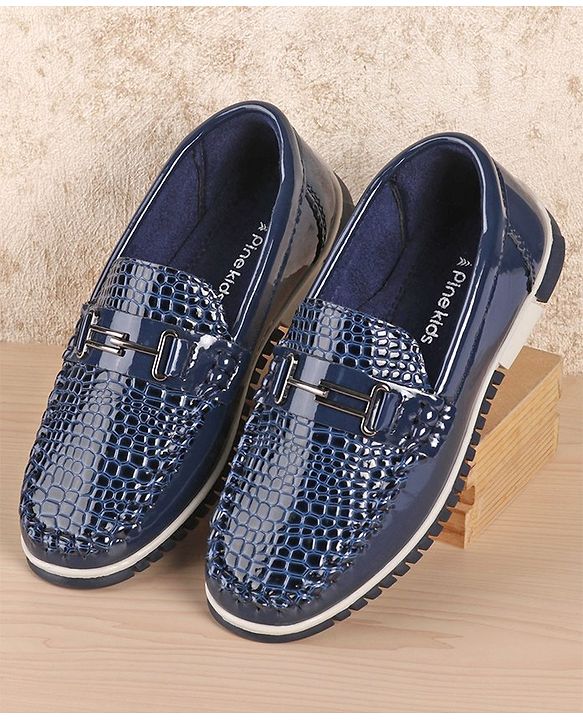 Pine Kds Slip On Style Formal Shoes - Blue
