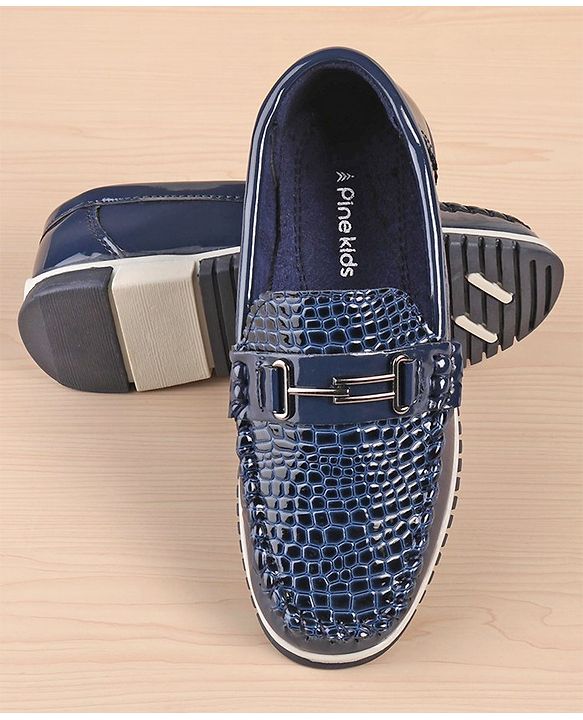 Pine Kds Slip On Style Formal Shoes - Blue