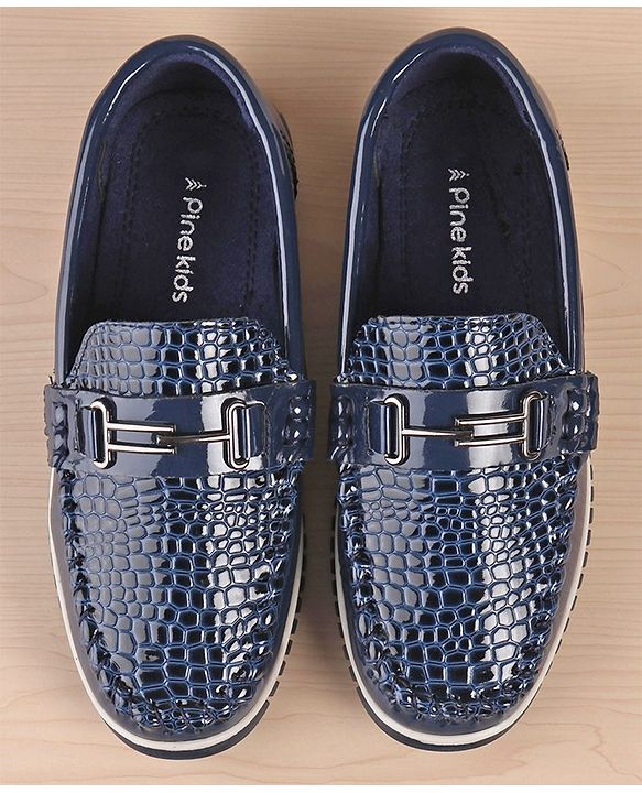 Pine Kds Slip On Style Formal Shoes - Blue