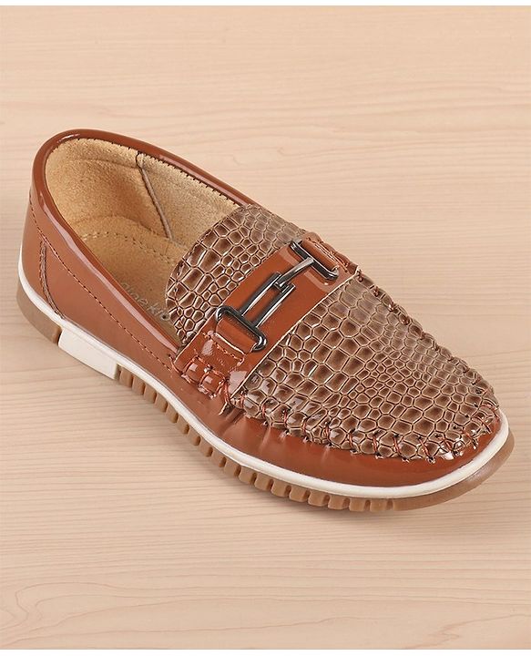 Pine Kids Slip On Style Formal Shoes - Brown