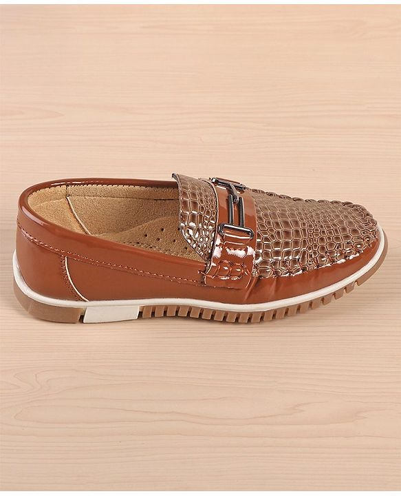 Pine Kids Slip On Style Formal Shoes - Brown