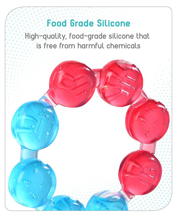 Babyhug Balloon Shaped Water Filled Teether - Multicolour| BPA Free Teething Toy| Soothing Gums| 100% Food Grade | Easy to Clean| Easy to Grasp| PVC Free