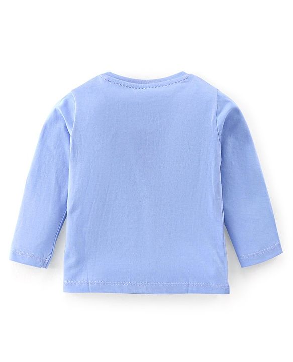 Babyhug 100% Cotton Knit Full Sleeves T-Shirt With Teddy Print - Purple