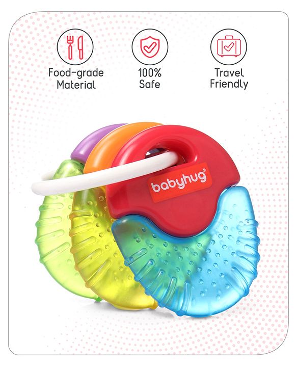 Babyhug Balloon Shaped Water Filled Teether - Multicolor| BPA Free Teething Toy| Soothing Gums| 100% Food Grade | Easy to Clean| Easy to Grasp