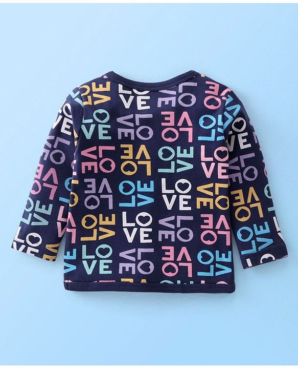 Babyhug 100% Cotton Knit Full Sleeves Heart Print Front Open Vest Pack of 3 - Multicolour