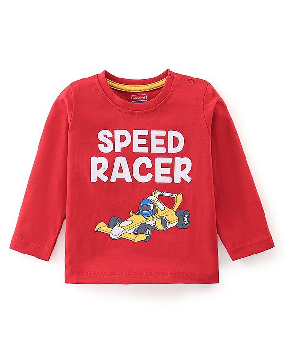 Babyhug 100% Cotton Knit Full Sleeves T-Shirt with Car Graphics Pack Of 5 - Multicolour