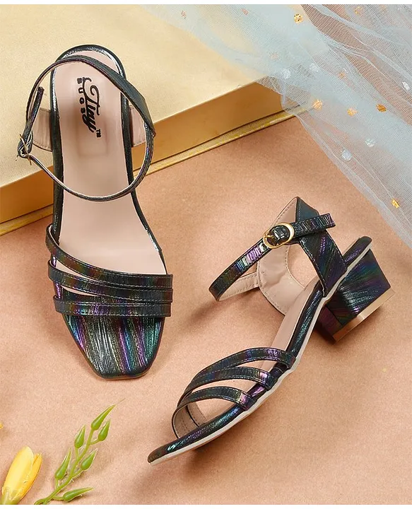 Nina Women 8 M Black Formal Heels Rhinestone Strappy Stiletto Shoe Leather  Soles | eBay