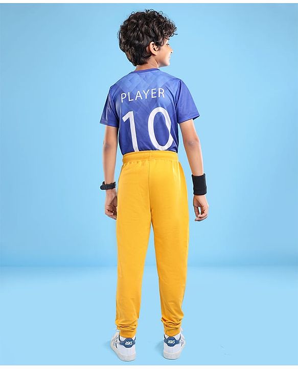 Pine Active Cotton Lycra Full Length Stretchable Anti Bacterial Solid Color Joggers - Yellow