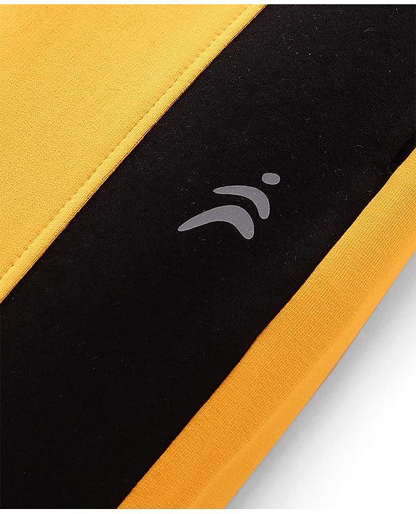 Pine Active Cotton Lycra Full Length Stretchable Anti Bacterial Solid Color Joggers - Yellow