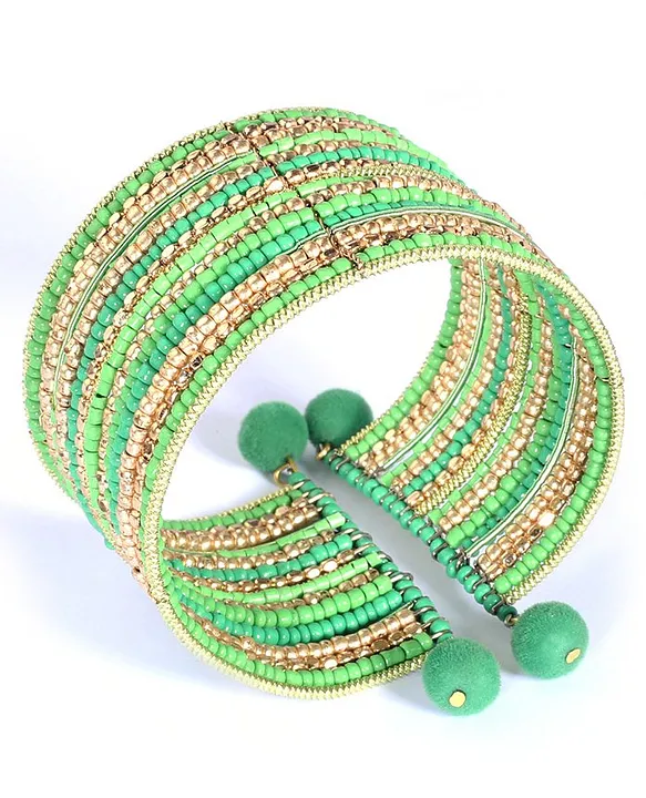 Buy Old Meets New Green Onyx Cuff Bracelet Online in India | Zariin