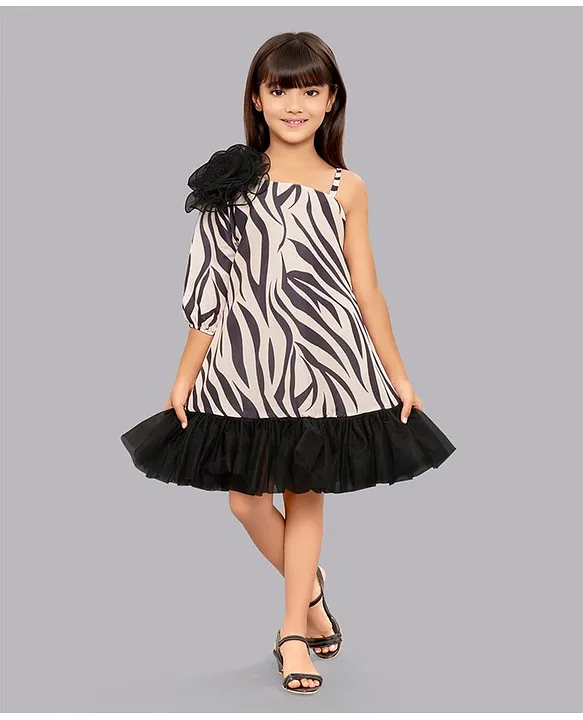 Girls Zebra Party Dress