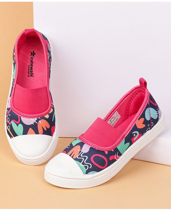 Cute Walk by Babyhug Slip On Casual Shoes Abstract Print - Blue