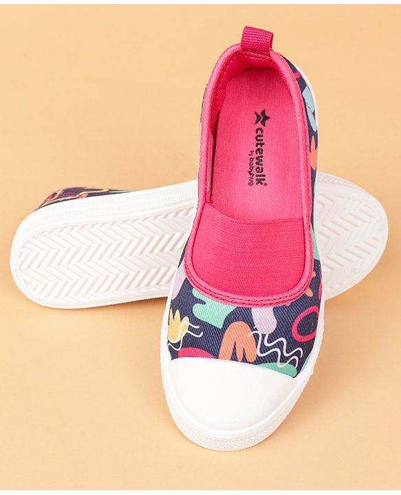 Cute Walk by Babyhug Slip On Casual Shoes Abstract Print - Blue