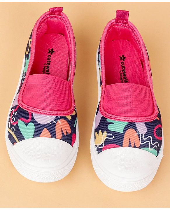 Cute Walk by Babyhug Slip On Casual Shoes Abstract Print - Blue