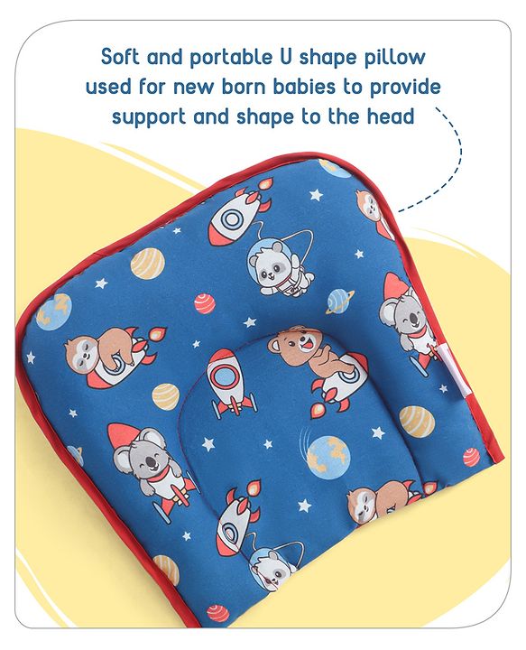 Babyhug Cotton Bedding Set with Mosquito Net Hot Air Balloon Print -  Pink