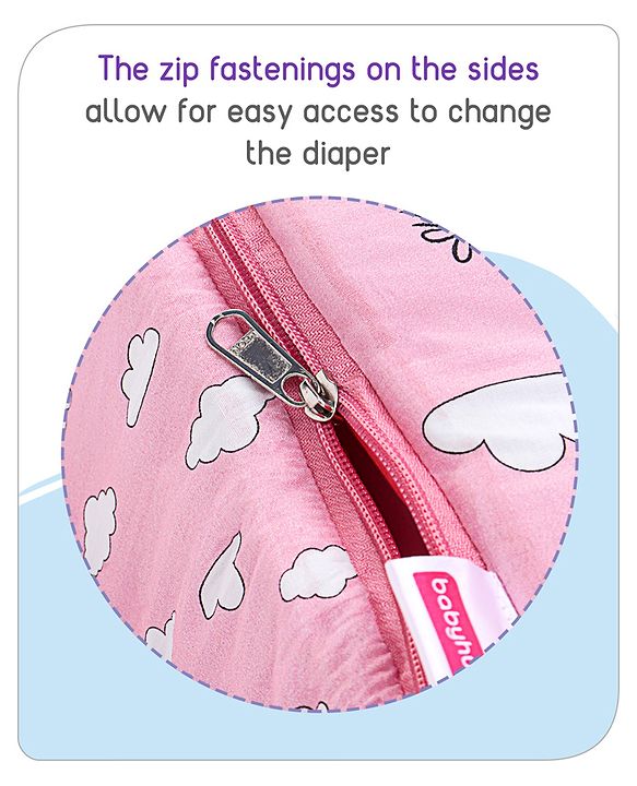 Babyhug Cotton Sleeping Bag Hot Air Balloon Print - Pink