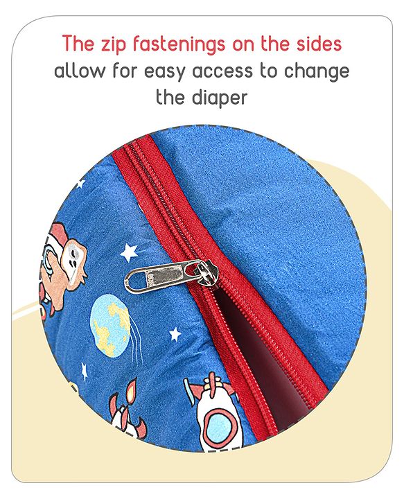 Babyhug Cotton Sleeping Bag Hot Air Balloon Print - Pink