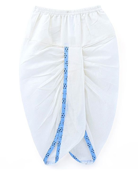 Babyhug Cotton Woven Full Sleeves Kurta & Dhoti Set Floral Print - Blue
