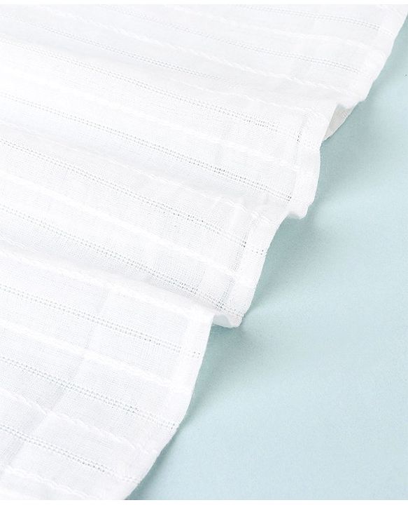 Babyhug Cotton Woven Full Sleeves Embroidered Stripes Handloom Dobby Kurta & Dhoti Set - White