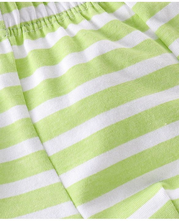 Babyhug 100% Cotton Trunk Striped & Dino Print Pack Of 3 - Green Blue & Orange