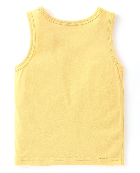 Babyhug 100% Cotton Sleeveless Sando Froggy Printed Pack of 3 - Blue Green & Yellow