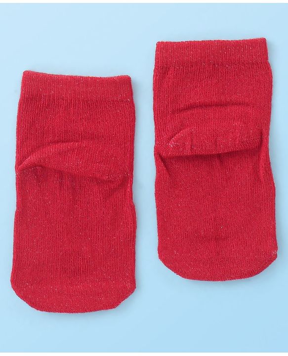 Cute Walk by Babyhug Cotton Knit Anti-Bacterial Ankle Length Dalmatians & Paw Design Socks Pack of 3 - Multicolour