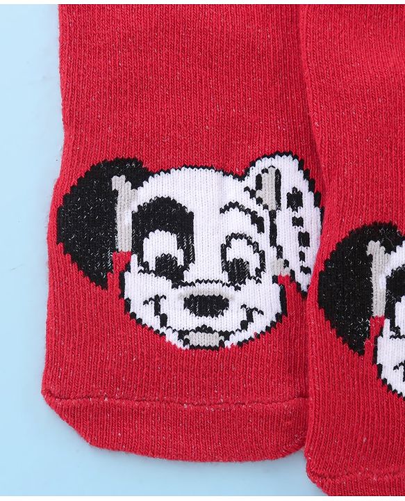 Cute Walk by Babyhug Cotton Knit Anti-Bacterial Ankle Length Dalmatians & Paw Design Socks Pack of 3 - Multicolour