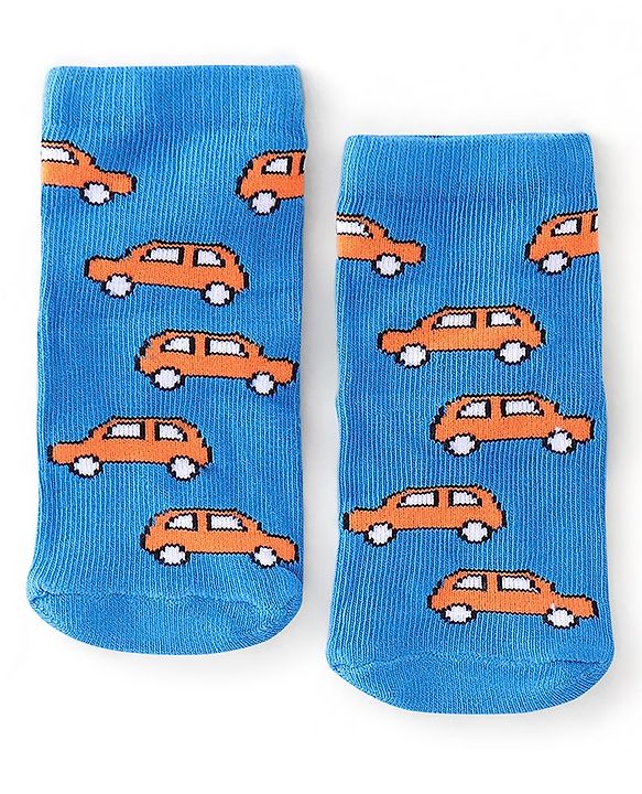 Cute Walk By Babyhug Non Terry Anti-Bacterial Ankle Length Socks Star Print Pack Of 3 - Multicolour
