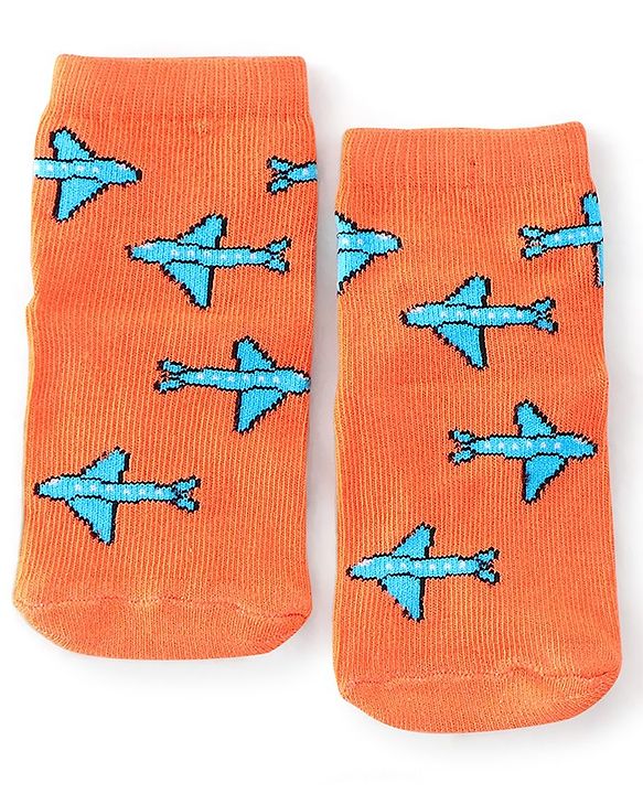 Cute Walk By Babyhug Non Terry Anti-Bacterial Ankle Length Socks Star Print Pack Of 3 - Multicolour