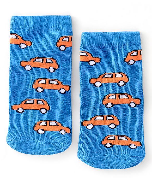 Cute Walk By Babyhug Non Terry Anti-Bacterial Ankle Length Socks Star Print Pack Of 3 - Multicolour