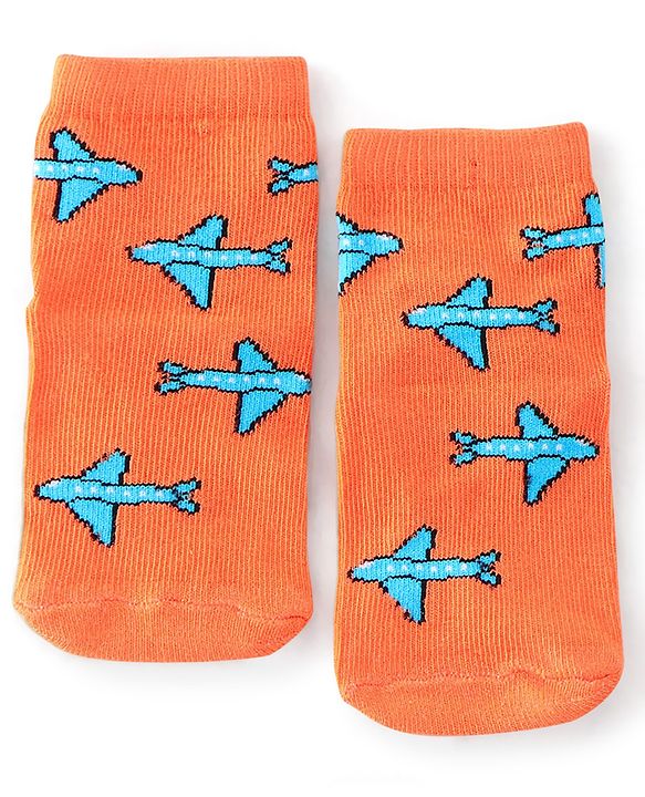 Cute Walk By Babyhug Non Terry Anti-Bacterial Ankle Length Socks Star Print Pack Of 3 - Multicolour