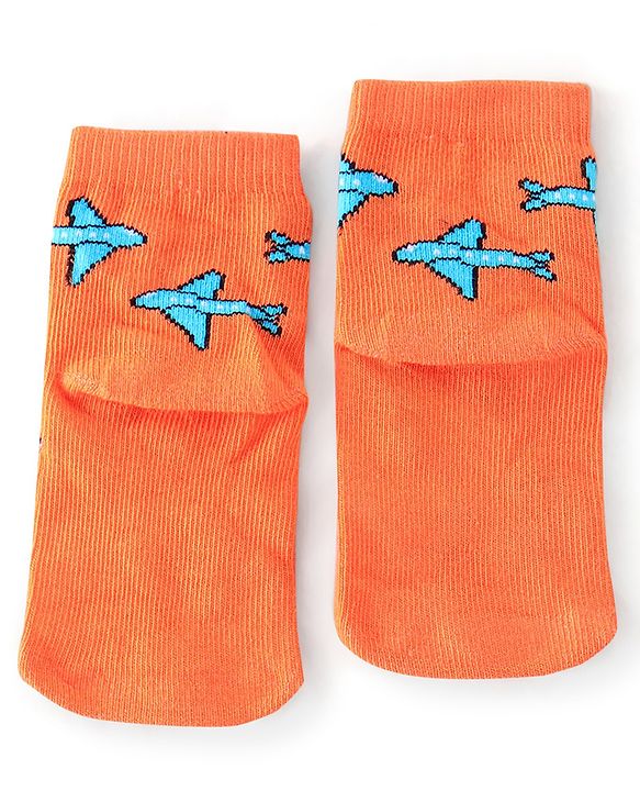 Cute Walk By Babyhug Non Terry Anti-Bacterial Ankle Length Socks Star Print Pack Of 3 - Multicolour