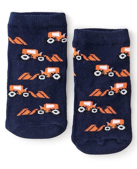 Cute Walk By Babyhug Non Terry Anti-Bacterial Ankle Length Socks Star Print Pack Of 3 - Multicolour