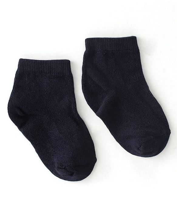 Cute Walk By Babyhug Anti Bacterial Ankle Length Socks Star Design Pack Of 3 - Black & Red