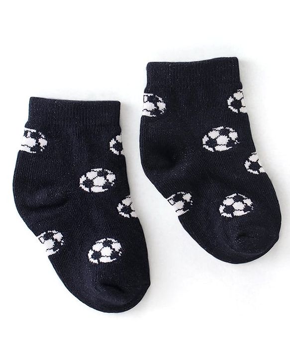 Cute Walk By Babyhug Anti Bacterial Ankle Length Socks Star Design Pack Of 3 - Black & Red