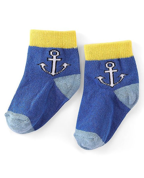 Cute Walk by Babyqhug Anti-Bacterial Ankle Length Ship Design Socks Pack of 5 - Multicolour